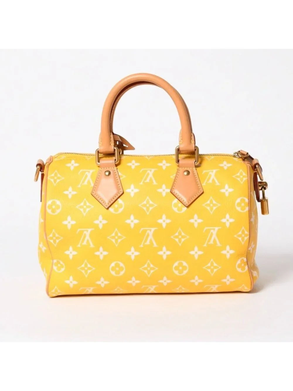 Louis Vuitton Speedy P9 Bandouliere 25 Boston Bag Yellow White